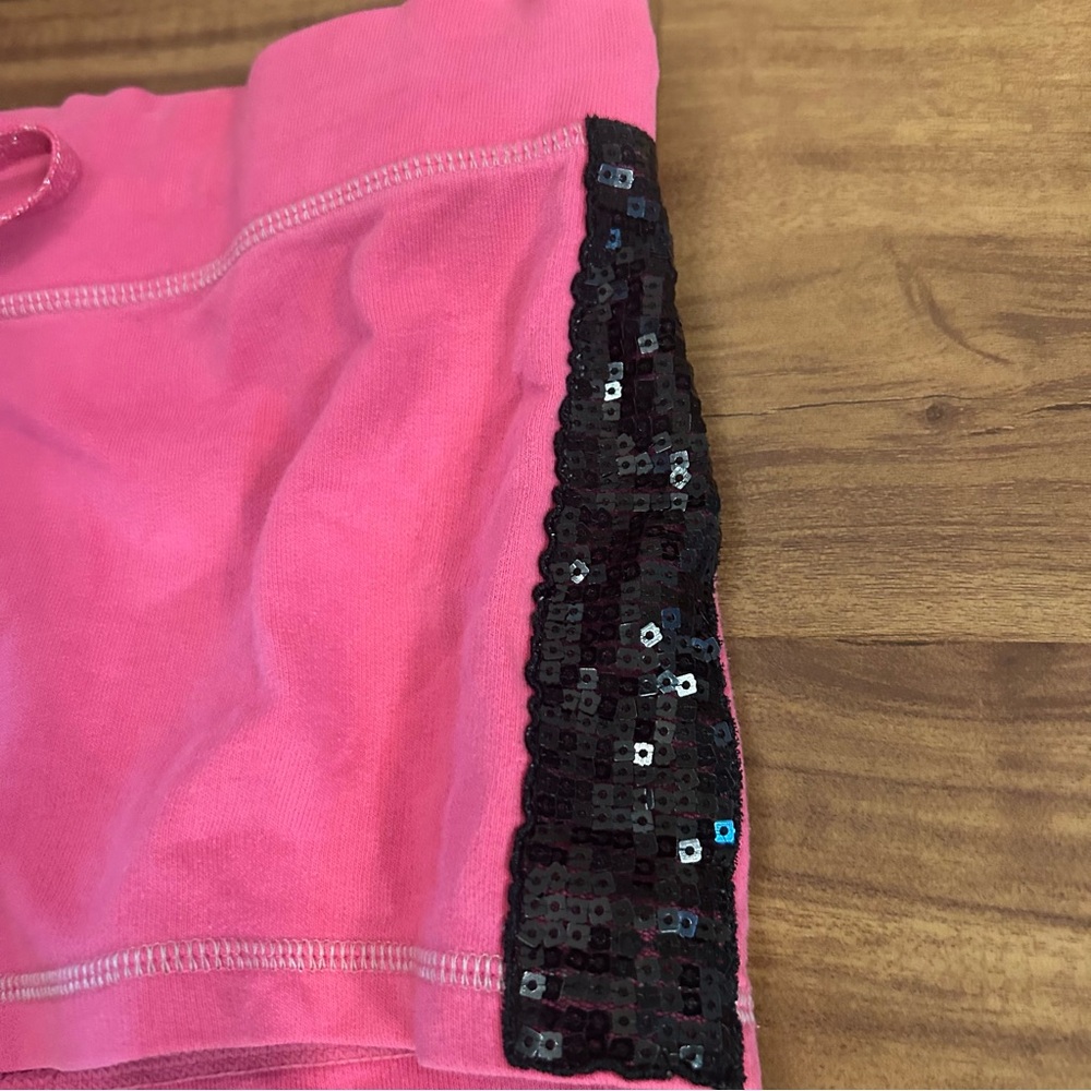 💕Hard Candy Barbie Pink & Black Sequin Trim Shorts Sparkly embellished - Picture 5 of 9